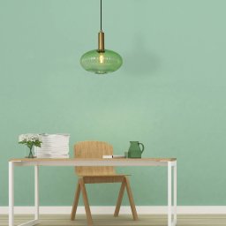 Lucide Maloto glass pendant light, Ø 30 cm, green