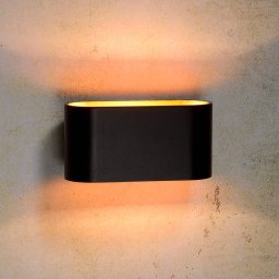 Lucide Xera wall light, oval, black