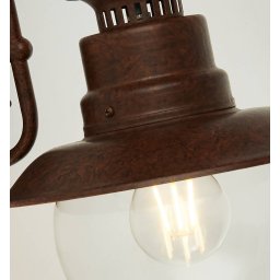 Searchlight Station wall light, brown, IP44
