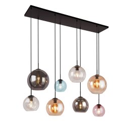 Searchlight Mardi Gras II pendant light, 8-bulb, linear