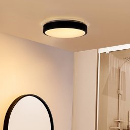 Lindby LED ceiling light Ashen, 3,000 K. white, plastic