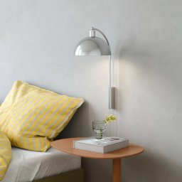 Nordlux Ellen 20 wall light with a cable + plug, chrome