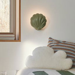 Nordlux Konchi wall light with a cable and a plug, green