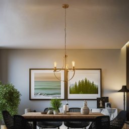 Euluna Gina chandelier in brown, 3-bulb