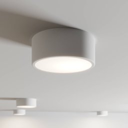 TEMAR LIGHTING Cleo ceiling light, Ø 20 cm, IP20, white, metal, E27