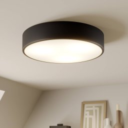 TEMAR LIGHTING Cleo ceiling light, Ø 40 cm, IP20, black, metal, E27