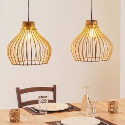 TEMAR LIGHTING Barrel pendant light, 2-bulb