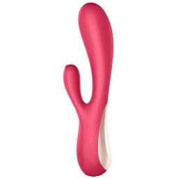 Satisfyer Mono Flex vibrator with clitoral stimulator Red 20,3 cm