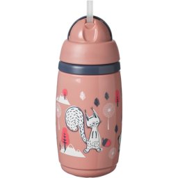 Tommee Tippee Superstar Insulated Straw Pink Cup with straw for children 12m+ 266 ml