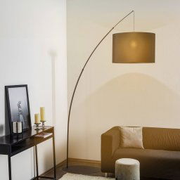 TK Lighting Moby Black textile floor lamp