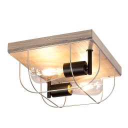 Envostar Neptuna ceiling light, square, 2-bulb.