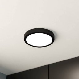 EGLO LED ceiling lamp Fueva 5 IP44 3000K black Ø21cm