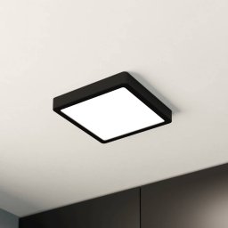EGLO LED ceiling lamp Fueva 5 IP44 3000K black 21x21cm