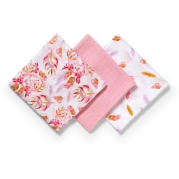 BabyOno Take Care Natural Bamboo Diapers cloth nappies Old Pink 3 pc