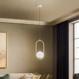 Jupiter Samba pendant light, 1-bulb, green/white