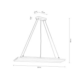 Envostar Tribe LED hanging light, dark pine