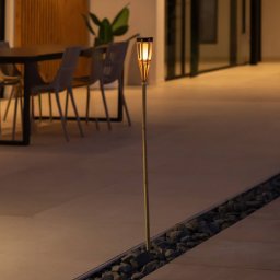 Newgarden Hiama LED solar garden torch made of bamboo