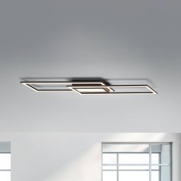 JUST LIGHT. GmbH Asmin LED ceiling light, CCT, black, 100x17.9cm