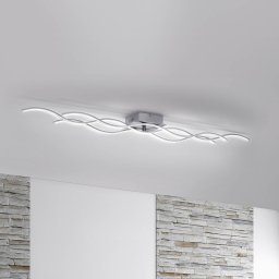 JUST LIGHT. GmbH LED ceiling lamp Wave 3,000K 139.5x16cm steel