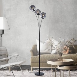 JUST LIGHT. GmbH Big Widow floor lamp with three glass shades