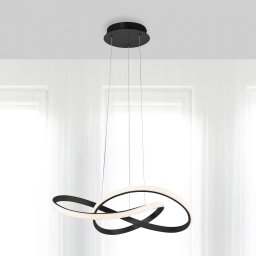 JUST LIGHT. GmbH Maria LED pendant light, 3-step dimmable, black