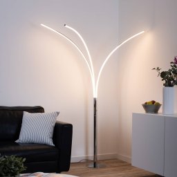 JUST LIGHT. GmbH LED floor lamp Maja, 3-bulb chrome