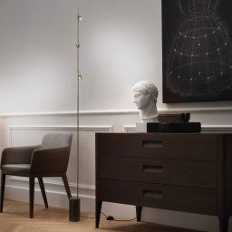 Sil-Lux Magnetic LED floor lamp, bronze/gold