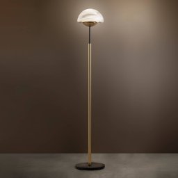 Sil-Lux Moon floor lamp, Murano glass, alabaster