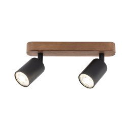 TK Lighting Subrin downlight, walnut, 2-bulb