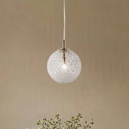 TK Lighting Cadix pendant light made of glass, 1-bulb, Ø 21 cm