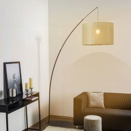 TK Lighting Moby Green floor lamp with textile shade