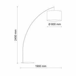 TK Lighting Moby Nature floor lamp with textile shade