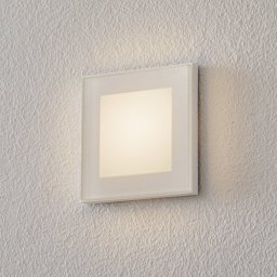 BEGA Accenta wall lamp angular ring white 160 lm