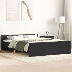 vidaXL Bed Frame without Mattress Black 140x190 cm