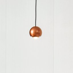 Lucande LED hanging light Varineth, copper-coloured, aluminium, Ø 11 cm
