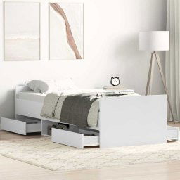 vidaXL Bed Frame without Mattress White 90x190 cm Single