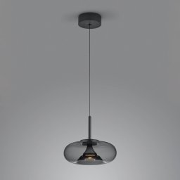 Helestra Sica LED pendant light black/smoky grey