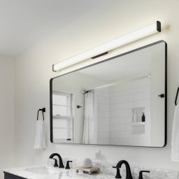 Helestra LED bathroom wall light Alla IP44 120cm black