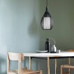 Beacon Lighting Beacon Solis pendant light, black, metal, glass, Ø 19 cm