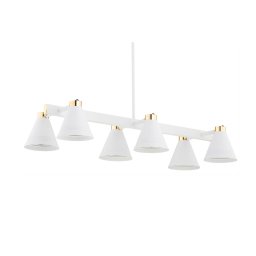 Euluna Avenidos pendant light, 6-bulb, white