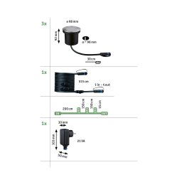 Paulmann Plug & Shine LED recessed light 4.5W set of 3