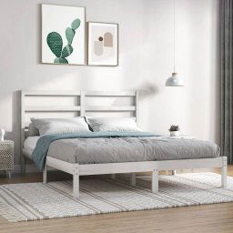 vidaXL Bed Frame without Mattress White 140x200 cm Solid Wood Pine