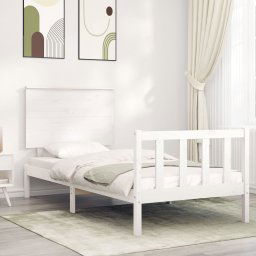 vidaXL Bed Frame without Mattress White 90x200 cm Solid Wood Pine