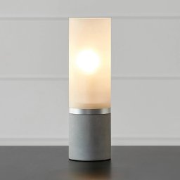 Markslöjd Table lamp Molo, concrete base frosted glass height 30cm