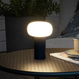 Konstsmide Antibes LED table lamp IP54, battery, RGBW, black