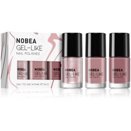 NOBEA Day-to-Day 3-Piece Gel-like Nail Polish set nail polish set Pink Petals