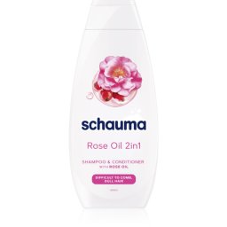 Schwarzkopf Schauma Rose Oil Shampoo And Conditioner 2 In 1 for easy combing 400 ml