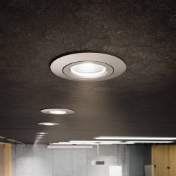 Sigor LED recessed ceiling spot Diled, Ø 8.5 cm, 10 W, 3,000 K, steel