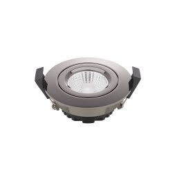 Sigor Diled LED recessed ceiling spotlight, Ø 8.5cm, 6 W, dimmable, chrome
