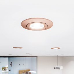 Sigor Diled LED recessed ceiling spotlight, Ø 8.5 cm, 6 W, dimmable, rosé